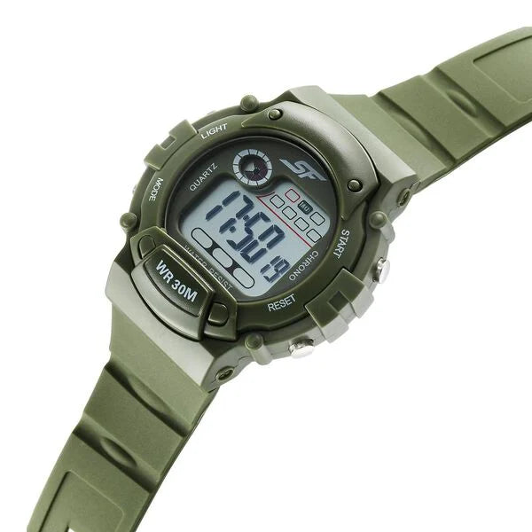 Sonata 7982PP12 | Sonata Digital Dial Green Plastic Strap Watch for Men