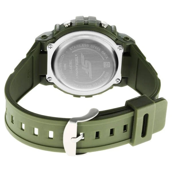 Sonata 7982PP12 | Sonata Digital Dial Green Plastic Strap Watch for Men