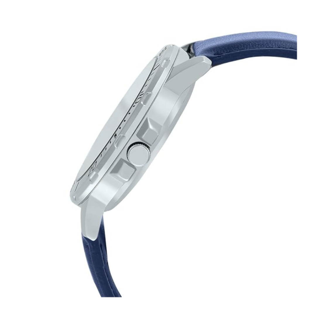 Casio MTP-VD01L-2BVUDF A1737 | Enticer Men Quartz Blue Dial Analog Leather Watch