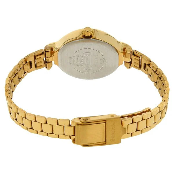 Sonata NS8064YM01 | Sonata Quartz Analog Champagne Dial Stainless Steel Strap Watch for Women