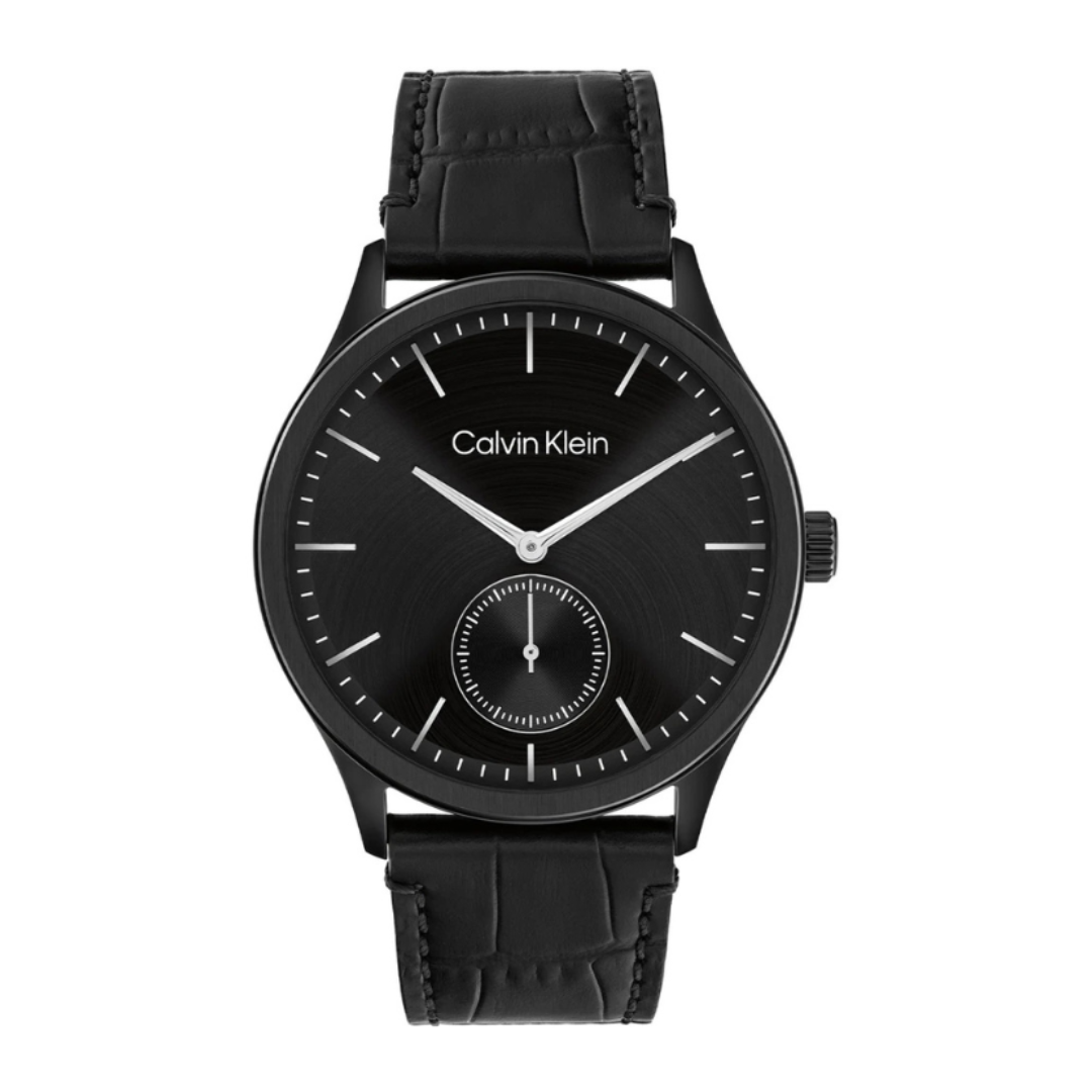 Calvin Klein 25200555 | Ck Tailored Men Quartz Black Dial Analog Leather Watch