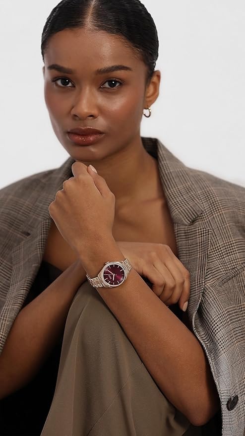 Boss 1502728 | Sage Women Quartz Red Dial Analog Stainless Steel Watch.