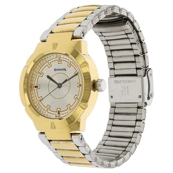 Sonata NK8138BM01 | Sonata Professional White Dial Women Watch With Stainless Steel Strap