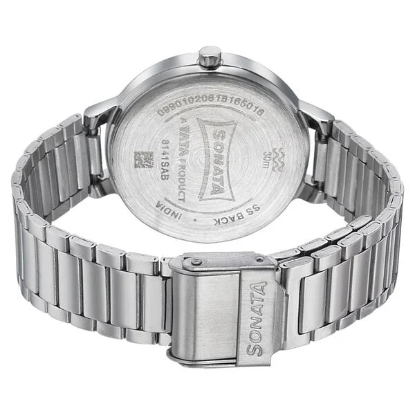 Sonata 8141SM04 | Sonata Quartz Analog Silver Dial Stainless Steel Strap Watch for Women