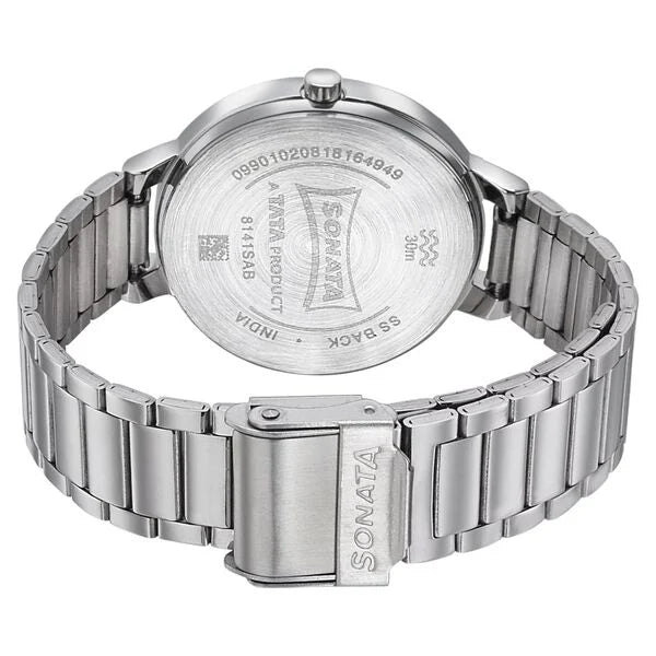 Sonata 8141SM05 | Sonata Quartz Analog Blue Dial Stainless Steel Strap Watch for Women