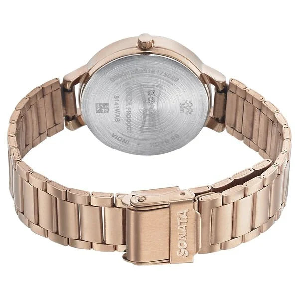 Sonata 8141WM02 | Sonata Play Purple Dial Women Watch With Stainless Steel Strap