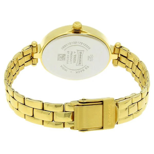 Sonata 8148YM01 | Sonata Wedding Champagne Dial Women Watch With Stainless Steel Strap