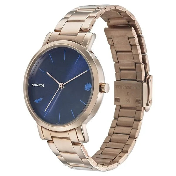 Sonata 8164WM01 | Sonata Play Blue Dial Women Watch With Stainless Steel Strap