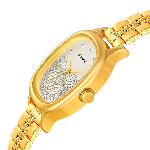 Sonata 8173YM01 | Sonata Linnea Silver Dial Women Watch With Stainless Steel Strap