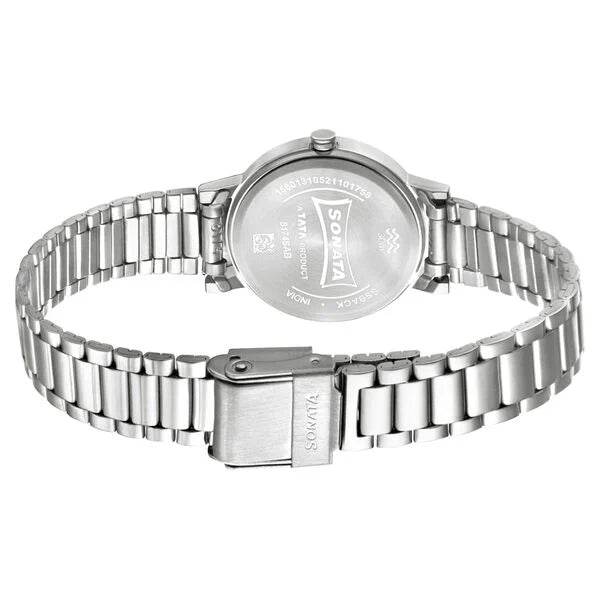 Sonata NS8174SM01 | Sonata Linnea Pink Dial Women Watch With Stainless Steel Strap