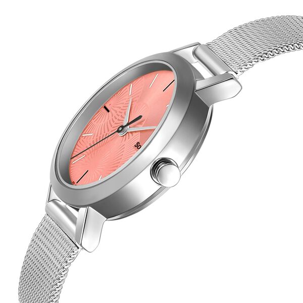 Sonata NS8174SM02 | Sonata Linnea Pink Dial Women Watch With Stainless Steel Strap