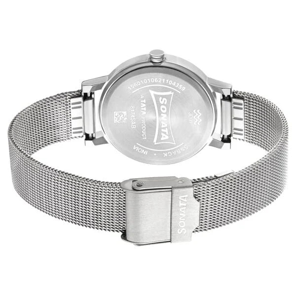 Sonata NS8174SM02 | Sonata Linnea Pink Dial Women Watch With Stainless Steel Strap