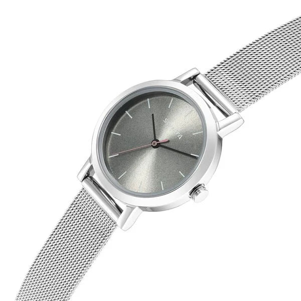 Sonata 8174SM04 | Sonata Ladies Essentials Grey Dial Stainless Steel Strap Watch for Women