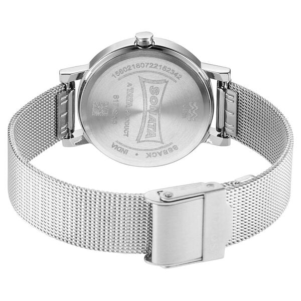 Sonata 8174SM04 | Sonata Ladies Essentials Grey Dial Stainless Steel Strap Watch for Women