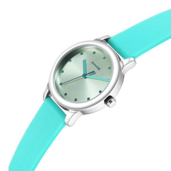 Sonata NS8178SP01 | Sonata Splash Green Dial Women Watch With Plastic Strap