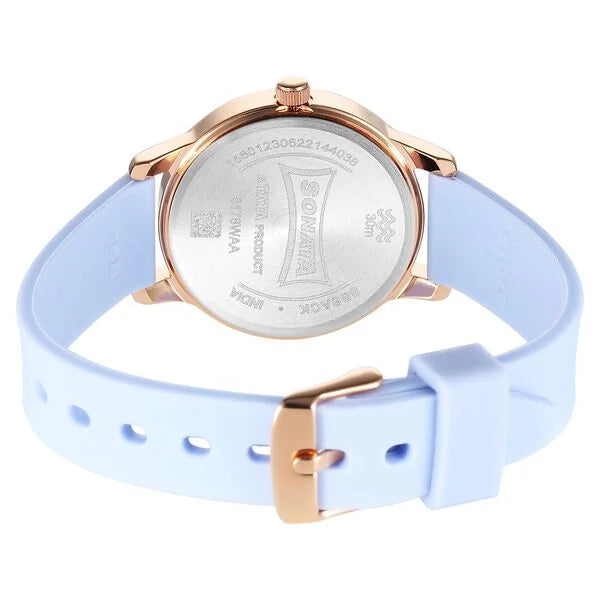 Sonata 8178WP03 | Sonata Splash Silver Dial Women Watch With Plastic Strap