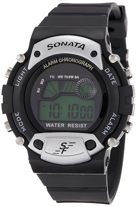 Sonata NJ8989PP02C | Sonata Men Rubber Analogue Green Dial & Digital Grey Dial