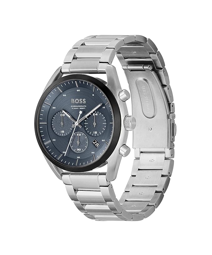 Boss 1514093 | Top Men Quartz Blue Dial Chronograph Stainless Steel Watch.