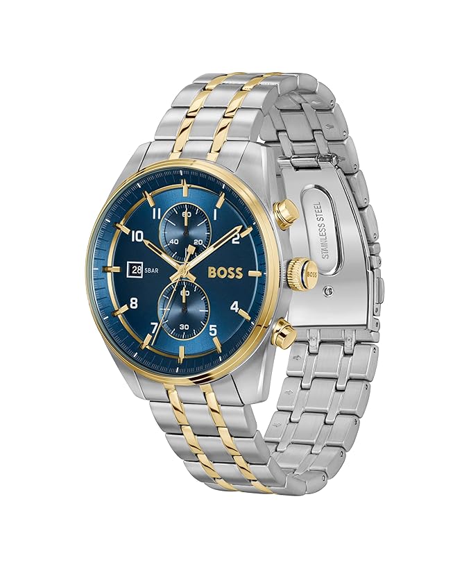 Boss 1514247 | Skytraveller Men Quartz Blue Dial Chronograph Stainless Steel Watch