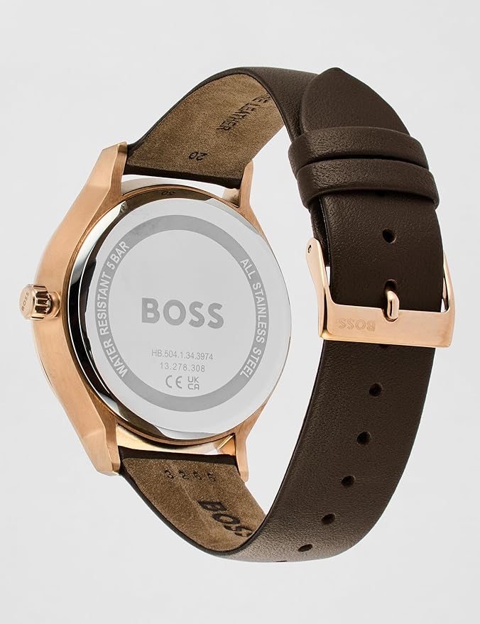 Boss 1514103 | Tyler Men Quartz Blue Dial Chronograph Leather Watch.