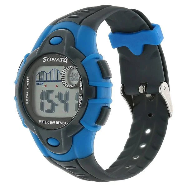 Sonata NR87012PP03 | SF Digital Grey Dial Plastic Strap Unisex Watch