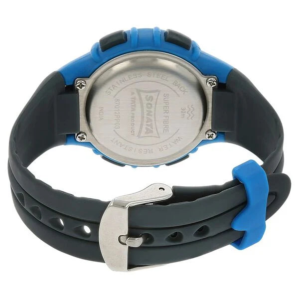 Sonata NR87012PP03 | SF Digital Grey Dial Plastic Strap Unisex Watch