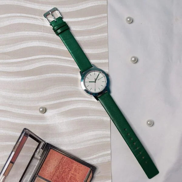 Sonata NS87019SL17 | Sonata Splash White Dial Women Watch With Leather Strap