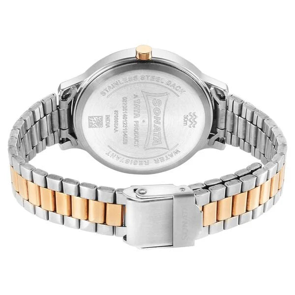 Sonata NS87050KM01 | Sonata Play Rose Gold Dial Watch for Women