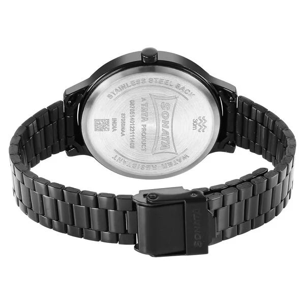 Sonata 87050NM02 | Sonata Play Black Dial Watch for Women