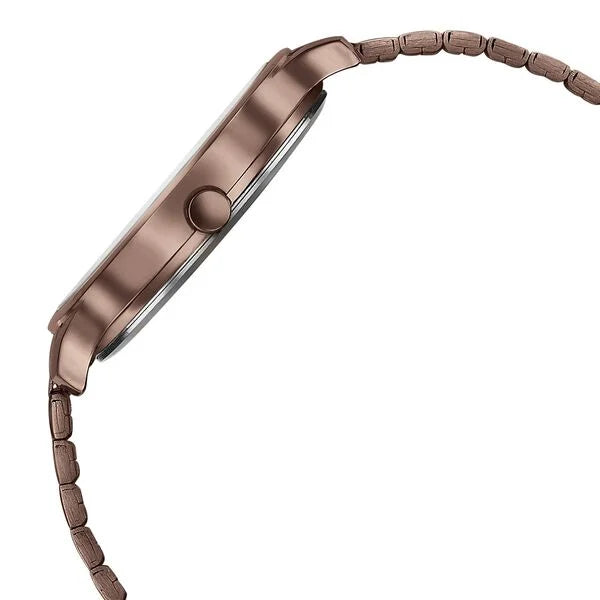 Sonata 87050QM02 | Sonata Wedding Bling Quartz Analog Brown Dial Brown Stainless Steel Strap Watch for Women