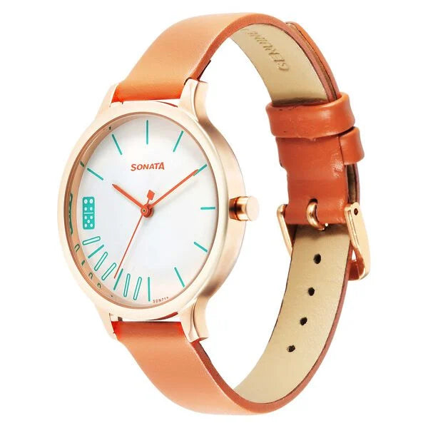 Sonata 87050WL01 | Sonata Play White Dial Watch for Women