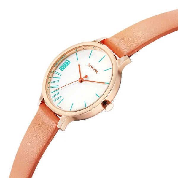 Sonata 87050WL01 | Sonata Play White Dial Watch for Women