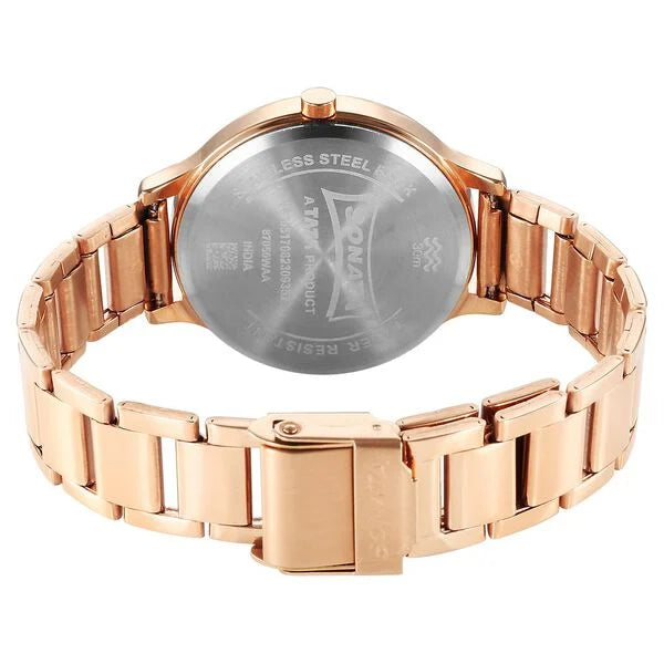 Sonata 7050WM06 | Sonata Blush Quartz Analog Pink dial Stainless Steel Strap Watch for Women