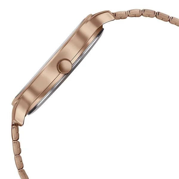Sonata 87050WM12 | Sonata Wedding Bling Quartz Analog Brown Dial Rose Gold Stainless Steel Strap Watch for Women