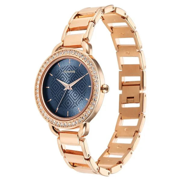 Sonata 87052WM02 | Sonata Wedding Quartz Analog Blue Dial Metal Strap Watch for Women