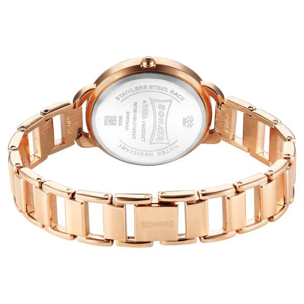 Sonata 87052WM02 | Sonata Wedding Quartz Analog Blue Dial Metal Strap Watch for Women