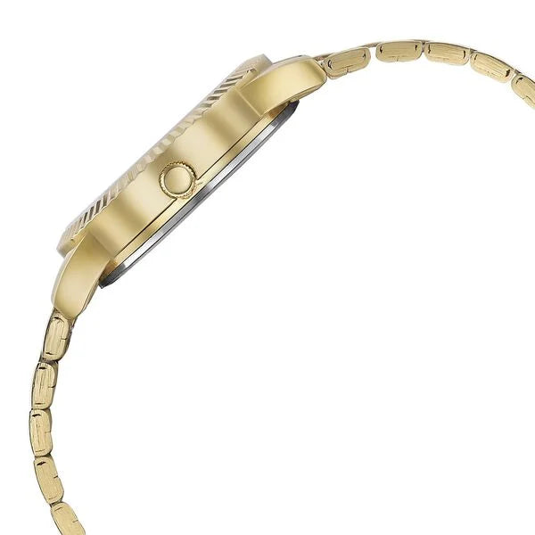 Sonata 87062YM02 | Sonata Glam Gold Quartz Analog Off White Dial Stainless Steel Strap Watch For Women