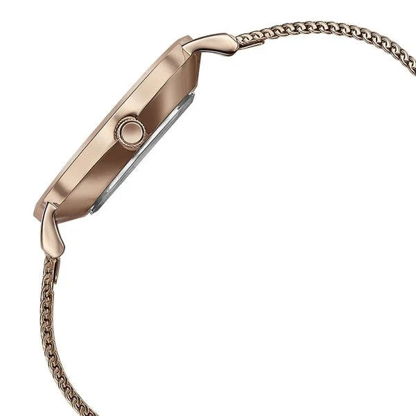 Sonata 87067WM01 | Sonata Quartz Analog White Round Dial Rose Gold Stainless Steel Strap Watch For Women