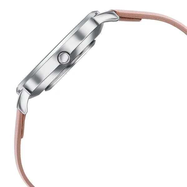 Sonata 87073SL02 | Sonata Pastel Play Quartz Analog Pink Dial Leather Strap Watch For Women