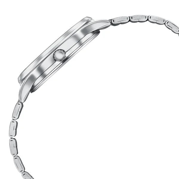 Sonata 87103KM01 | Sonata Verve Quartz Analog Silver Dial Two Toned Metal Strap Watch For Women