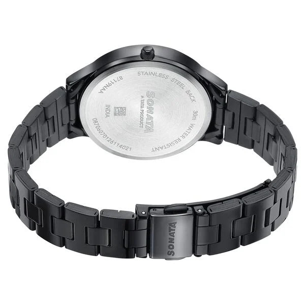 Sonata 87119NM01 | Sonata Women's Work Wear braitiful black Watch - Premium Multifunction design for everyday style
