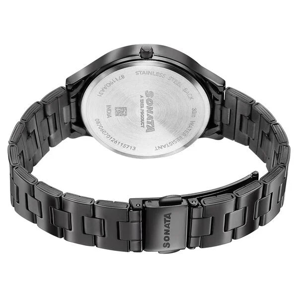 Sonata 87119QM01 | Sonata Women's Work Wear braitiful gun metal Watch - Premium Multifunction design for everyday style