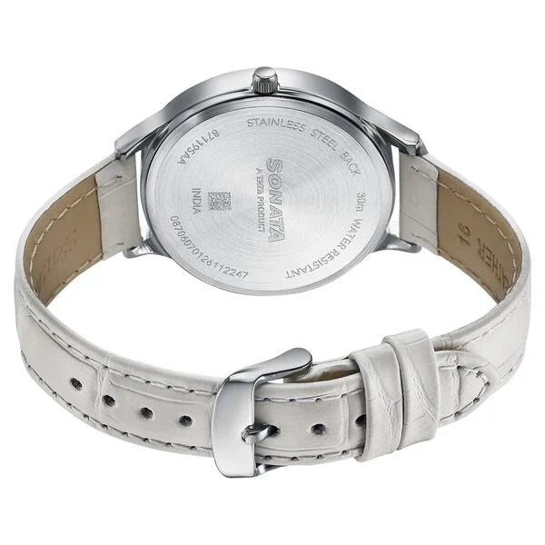 Sonata 87119SL01 | Sonata Women's Work Wear leather Watch - Premium Multifunction design for everyday style