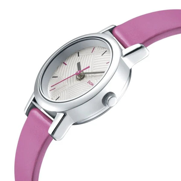 Sonata 8976SL14 | Sonata Splash White Dial Women Watch With Leather Strap
