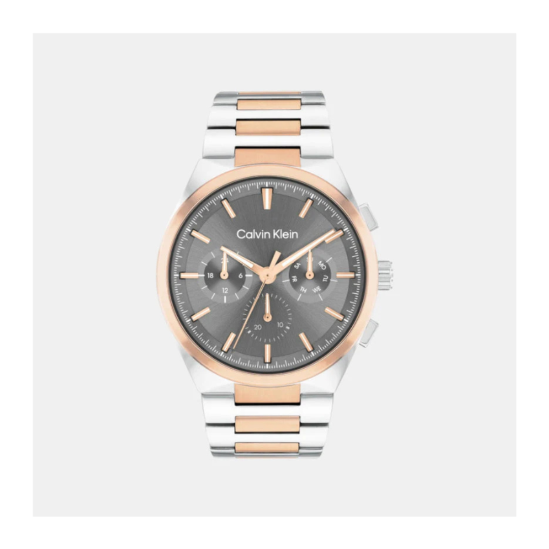 Calvin Klein 25200536 | Distinguish Men Quartz Grey Dial Multi-Function Stainless Steel Watch