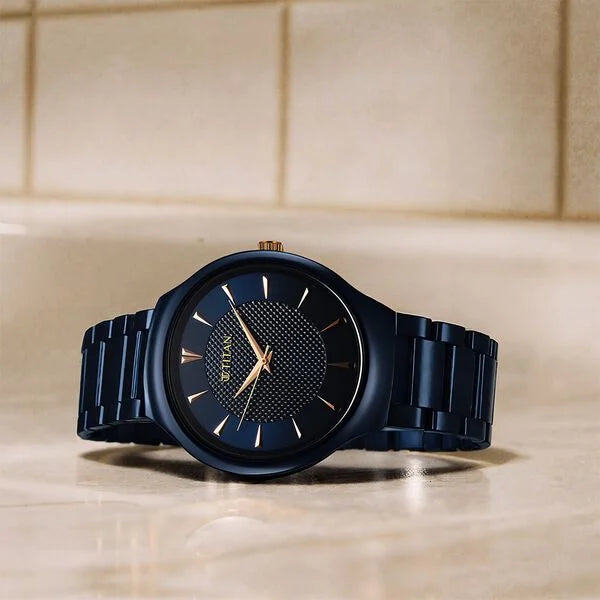 Titan 90014KC04 | Titan Regalia Ceramics Quartz Analog Blue Dial Blue Color Ceramic Strap Watch For Men