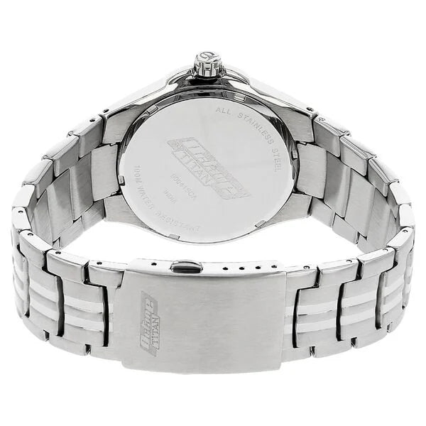 Titan 90041SM01 | Titan Quartz Multifunction White Dial Stainless Steel Strap Watch for Men