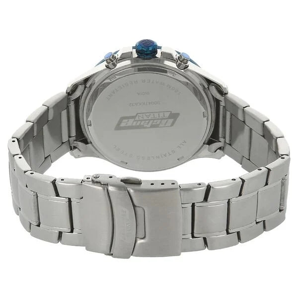 Titan 90047KM02 | Titan Octane Blue Dial Chrono Stainless Steel Strap watch for Men