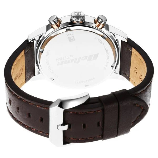 Titan 90086KL02 | Titan Octane Silver Dial Analog with Date Leather Strap Watch for Men