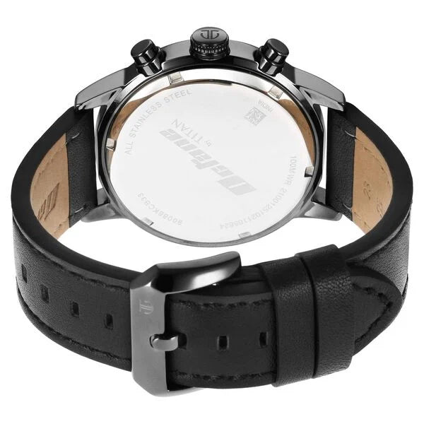 Titan 90086KL03 | Titan Octane Silver Dial Chronograph Watch for Men